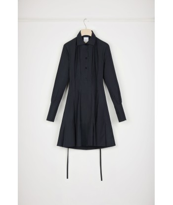 Pleated shirt dress in organic cotton Profitez des Offres !