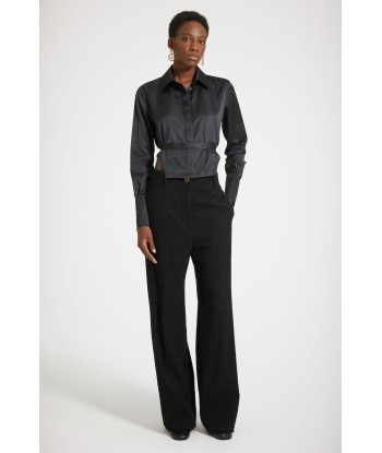 Iconic long trousers in stretch tweed de pas cher