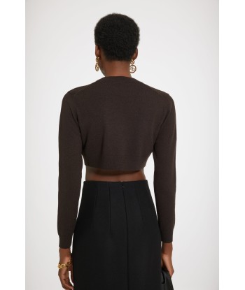 Cropped jumper in sustainable wool and cashmere Amélioration de cerveau avec