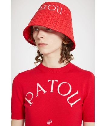 Patou jacquard knit top in organic cotton blend l'évolution des habitudes 