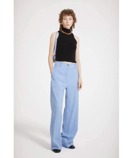 Iconic long trousers in stretch tweed de technologie