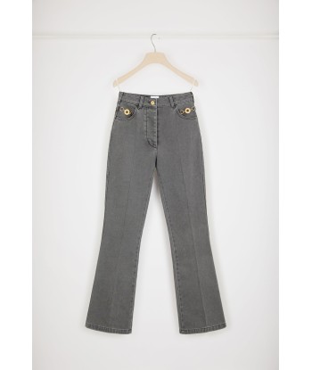 Flared trousers in organic cotton denim outlet