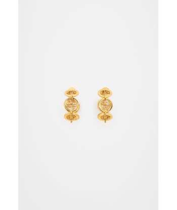 JP hoop earrings in gold-plated brass Amélioration de cerveau avec