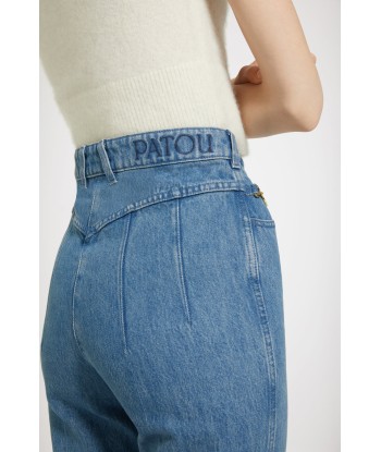 Flared trousers in organic cotton denim Paris Déstockage Promo