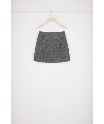 Mini skirt in wool-blend bouclé Livraison rapide