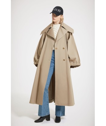 Oversized statement coat in organic cotton Les magasins à Paris