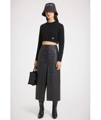 Zip-back midi pencil skirt in eco-friendly quilted nylon À commander