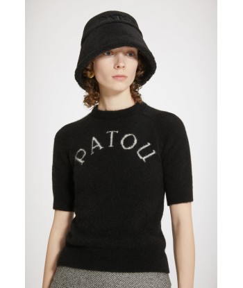 Patou jacquard top in sustainable alpaca blend chez Cornerstreet bien 