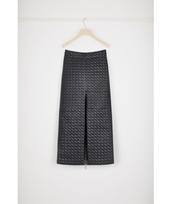 Zip-back midi pencil skirt in eco-friendly quilted nylon À commander