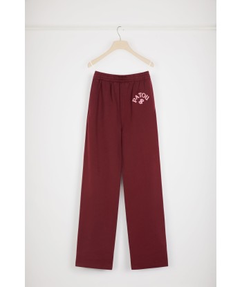 Bouclette embroidery tracksuit trousers in organic cotton prix