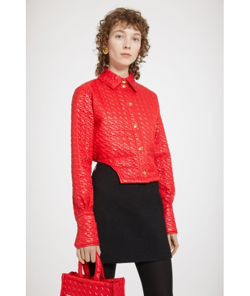 Cut-out cropped shirt in eco-friendly quilted nylon du meilleur 