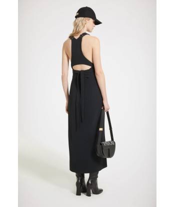 Dungaree midi dress in technical crepe est présent 