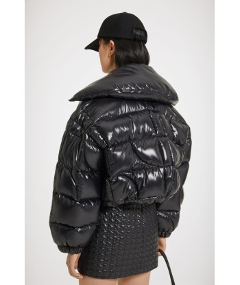 Short puffer jacket in eco-friendly polyamide pas cher