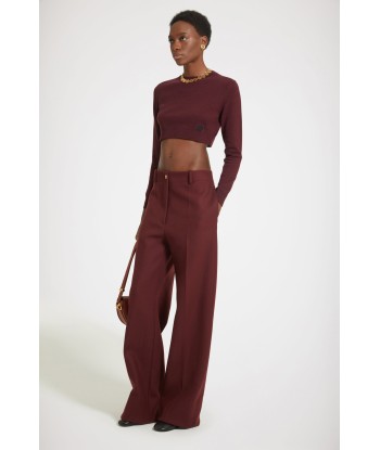 Iconic long trousers in wool-blend felt livraison et retour toujours gratuits