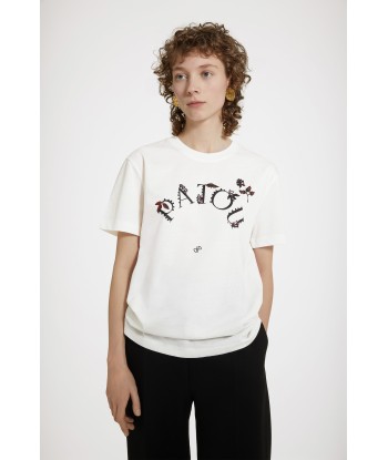 Floral Patou curved logo t-shirt in organic cotton sur le site 