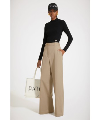 Iconic long trousers in organic cotton gabardine À commander