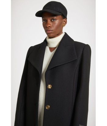 Long tailored coat in wool-blend felt pas cheres