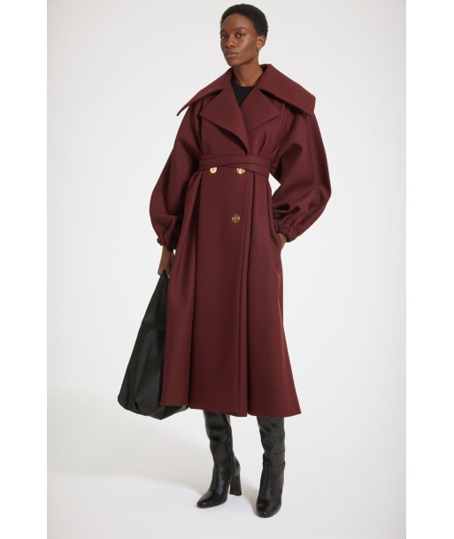 Oversized statement coat in wool-blend felt Véritable concentré