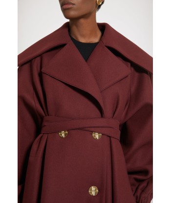 Oversized statement coat in wool-blend felt Véritable concentré