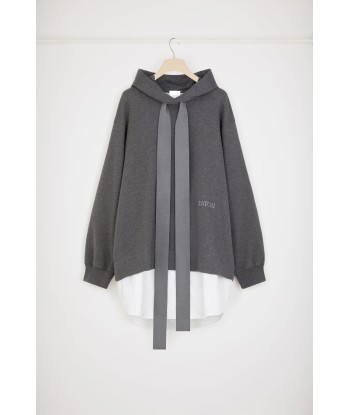 Trompe l'oeil hoodie dress in organic cotton acheter en ligne