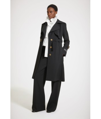 Trench coat in technical wool twill de la marque