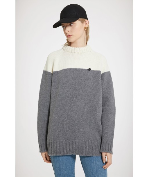 Two-tone jumper in sustainable wool and cashmere les ctes