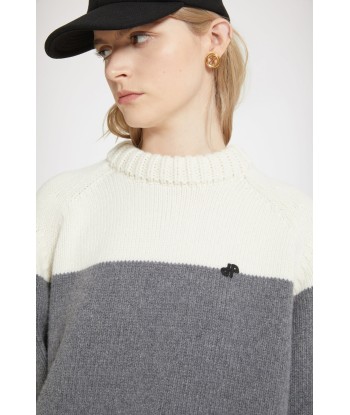 Two-tone jumper in sustainable wool and cashmere les ctes