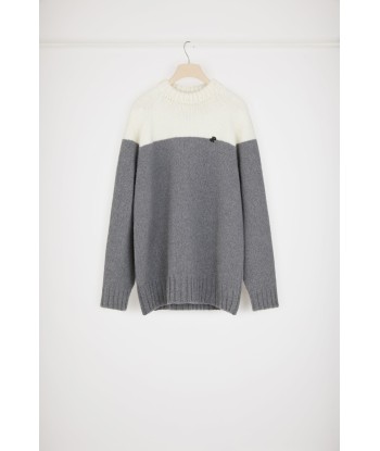 Two-tone jumper in sustainable wool and cashmere les ctes