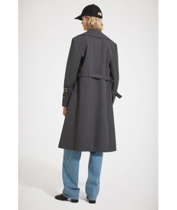 Trench coat in technical wool twill basket pas cher