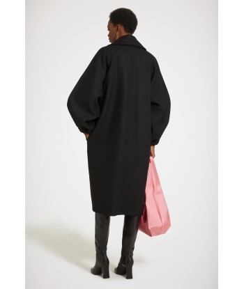 Cocoon coat in wool-blend felt soldes