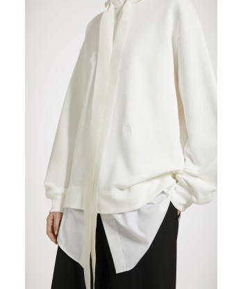 Trompe l'oeil hoodie dress in organic cotton store