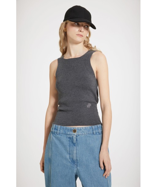 Wrap-back tank in sustainable wool blend 50-70% off 