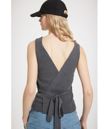 Wrap-back tank in sustainable wool blend 50-70% off 