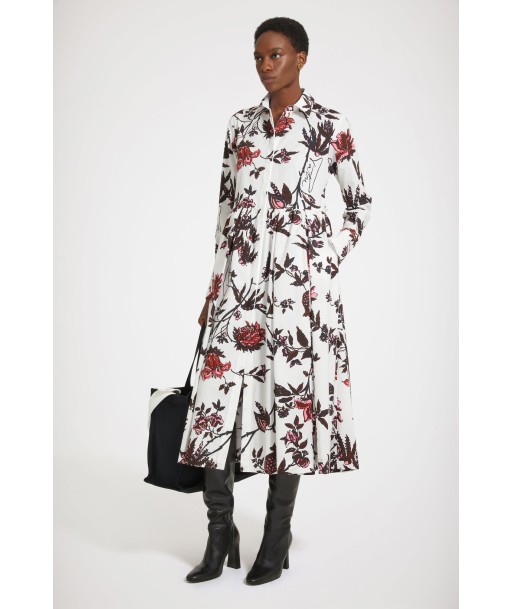 Midi shirt dress in printed organic cotton de la marque