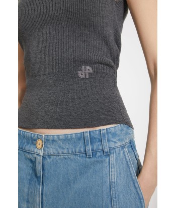 Wrap-back tank in sustainable wool blend 50-70% off 