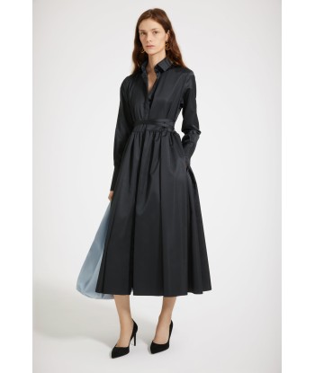 Midi shirt dress in eco-friendly satin Véritable concentré