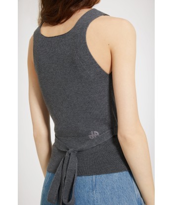 Wrap-back tank in sustainable wool blend 50-70% off 