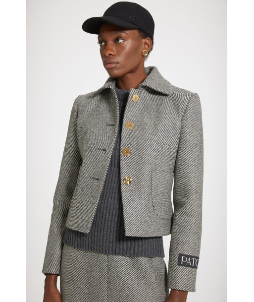 Short jacket in textured wool Dans la société mordern