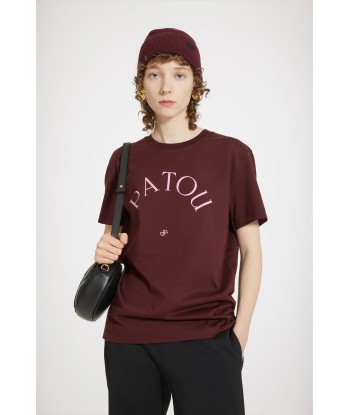 Patou curved logo t-shirt in organic cotton les ctes