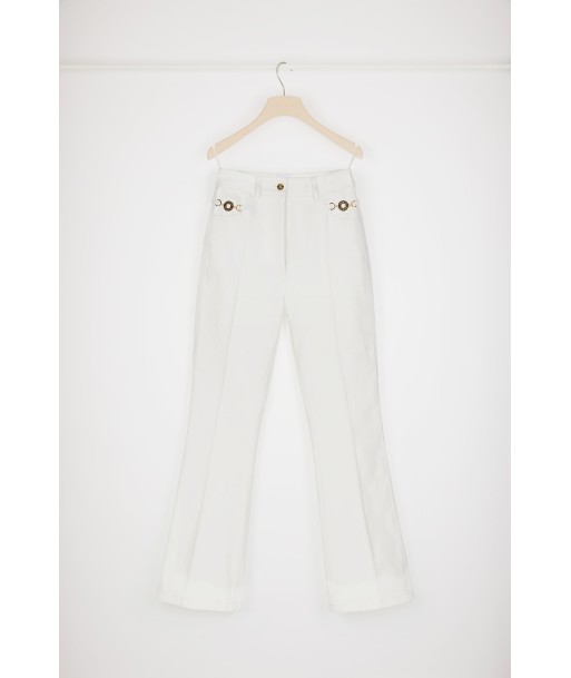 Flared trousers in organic cotton denim est présent 