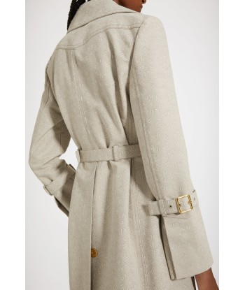 Trench coat in organic cotton jacquard commande en ligne