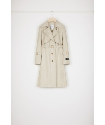 Trench coat in organic cotton jacquard commande en ligne