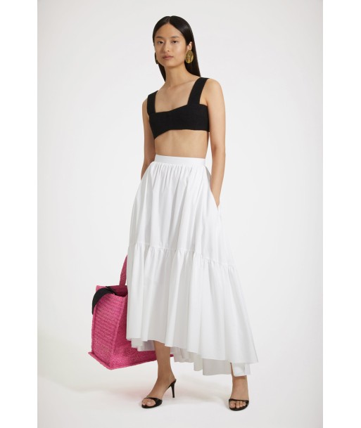 Maxi tiered skirt in organic cotton offre 