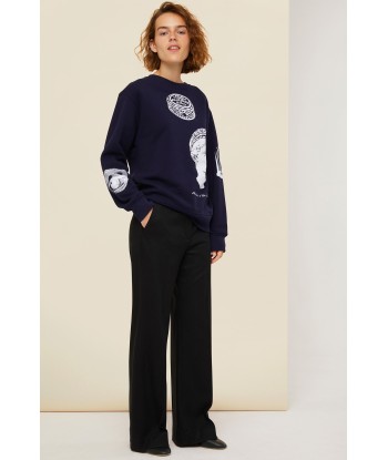 Sweatshirt oversize en coton imprimé 2024