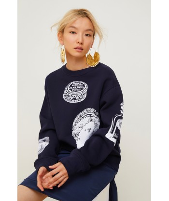 Sweatshirt oversize en coton imprimé 2024