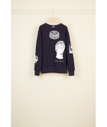 Sweatshirt oversize en coton imprimé 2024