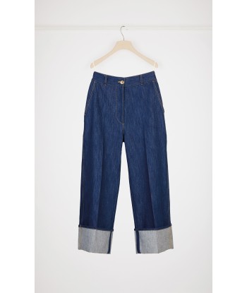 Pantalon en denim bio à revers Véritable concentré