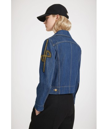 Veste en denim à logo brodé meilleur choix