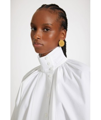 High-neck blouse in organic cotton Voir les baskets