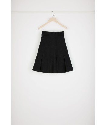 High-waisted pleated skirt in cotton-blend tweed Découvrez la collection